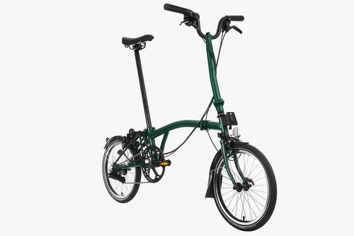 Skladací bicykel Brompton C Line Explore - Black Edition (Racing Green, riadidlá: H)